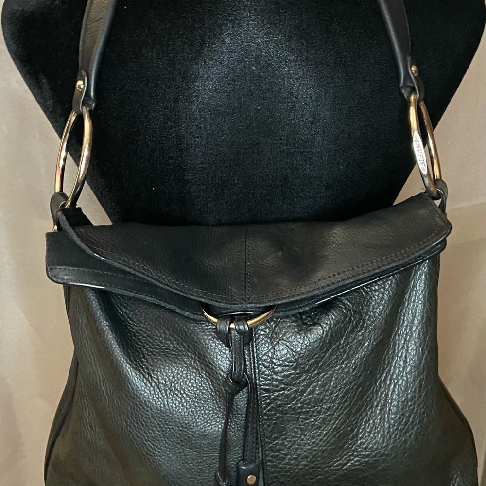 Alfani black Genuine Leather Purse Tassels​​​​​​​​​​​​​​​​​​​​​​​​​​​​ - Picture 3 of 12